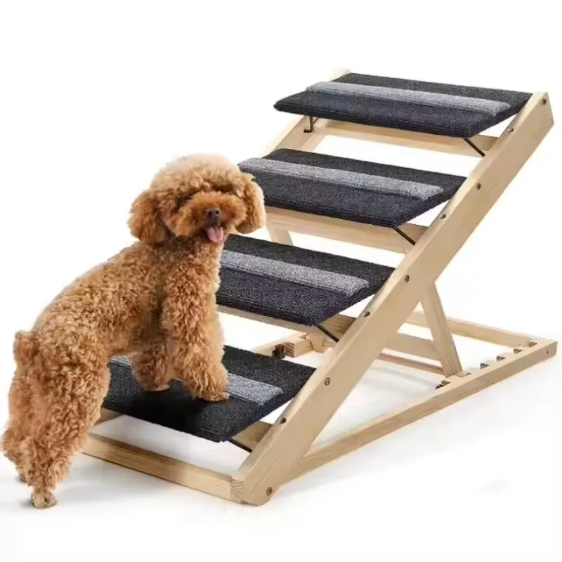 

Hot Sales Folding Step Dog Ramp Wooden Pet Step Stairs Bed Strong Outdoor Folding Pet Dog Stairs