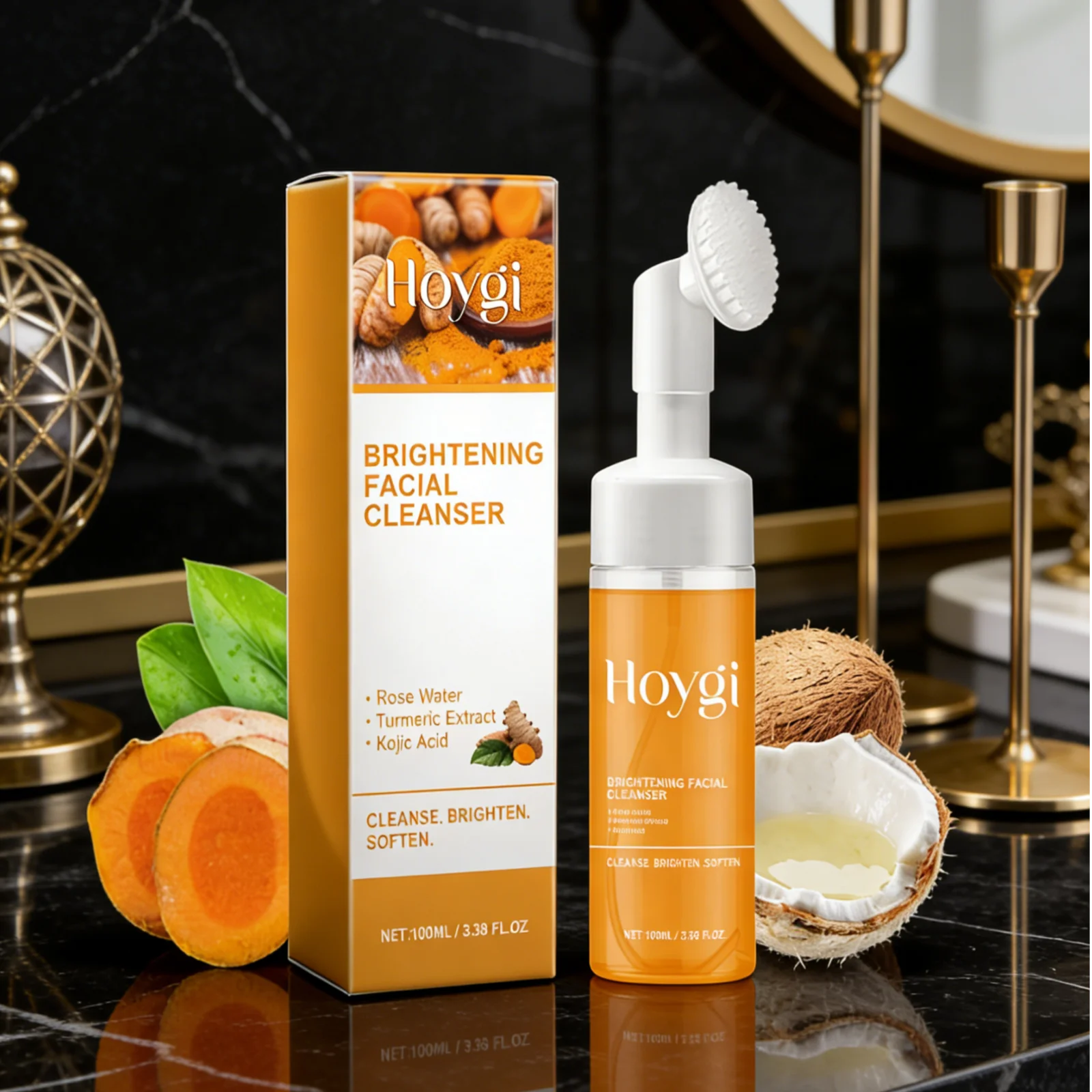 

Очищающее средство для лица Hoygi Brightening: контроль жирности, глубокое очищение, смягчение и выравнивание кожи, натуральная формула с куркумой, пенка для умывания