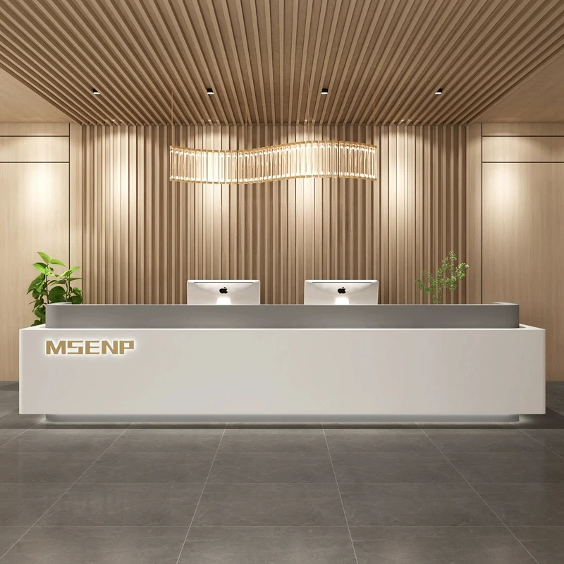 Reception Desk Luxury Home Counter Church Pulpit Moveable Aesthetic Bar Furnishings Modern Furniture Beauty Recepcion Table Bank