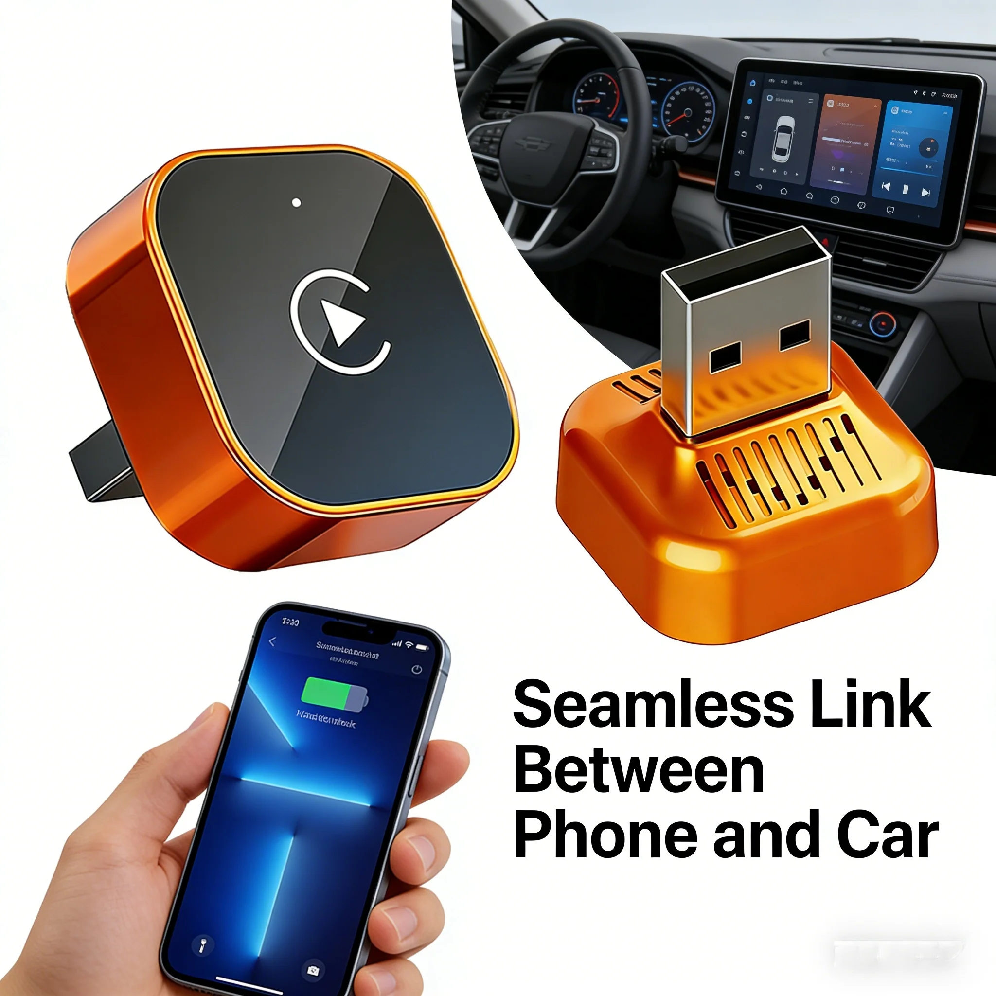 

2026 NEW Wireless CarPlay Android Auto 2IN1 Wireless Adapter Smart Mini Box WiFi Fast Connect Universal