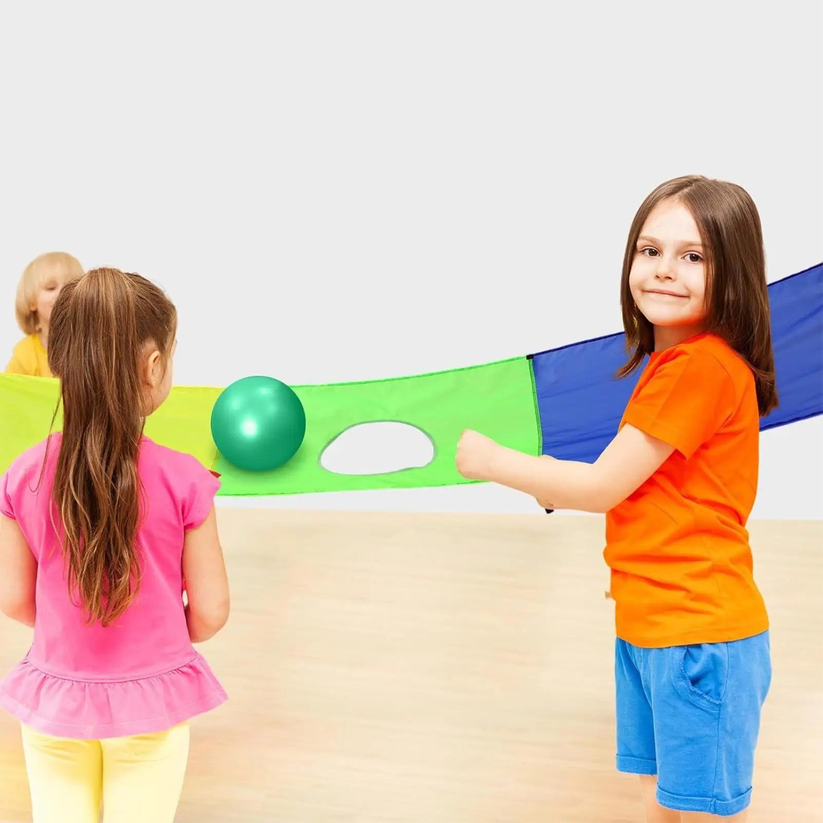 Paralotka dla dzieci, prostokątna gra, sprzęt do treningu gimnastycznego, zabawki do aktywności współczesnych, sporty na świeżym powietrzu, podwórko.