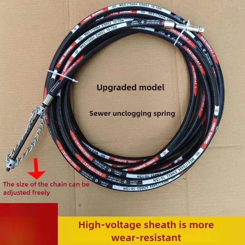 double-layer rotating shaft，Impact drilling, dredging, cleaning of sewage main pipeline, oil cleaning, solid spring