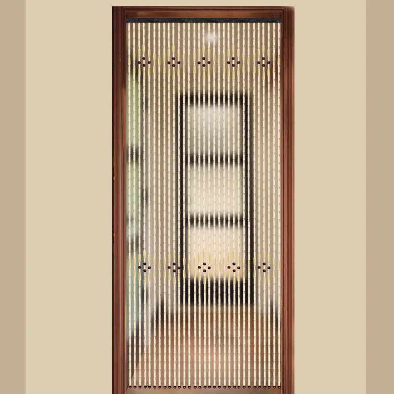 Room Decor Beads Door Curtain Partition Hanging Curtains For Dooryway Porch Hall Divider Handmade Bamboo Beaded String Drape