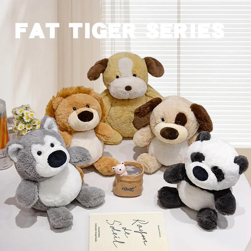 

30 ~ 55 см плюшевая игрушка с мультяшными животными, успокаивающая панда, медведь, лев, хаски, собака, мультяшная мягкая плюшевая игрушка Peluche, детский подарок