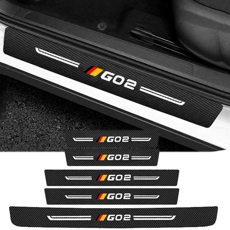 Carbon Fiber Door Threshold Sill Scuff Plate Decals Protector Stickers for BMW G02 X4 Trunk Bumper Pedal Guards Strip Tape