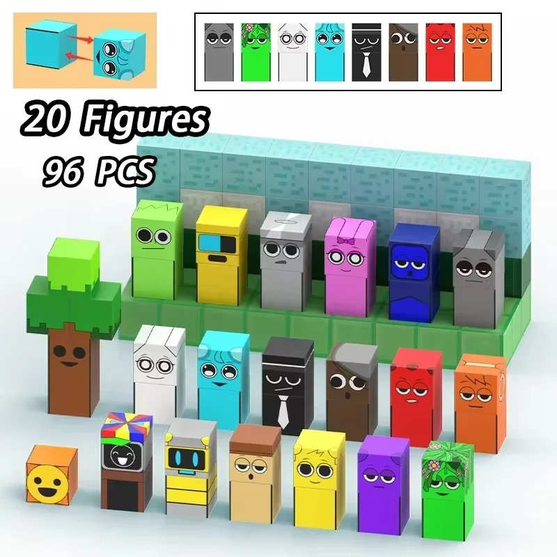 New Sprunkie Figures Magnetic Blocks Toys Music boxs Sprunkie Magnet Toys STEM Sensory Toys for Toddler Halloween Birthday Gifts