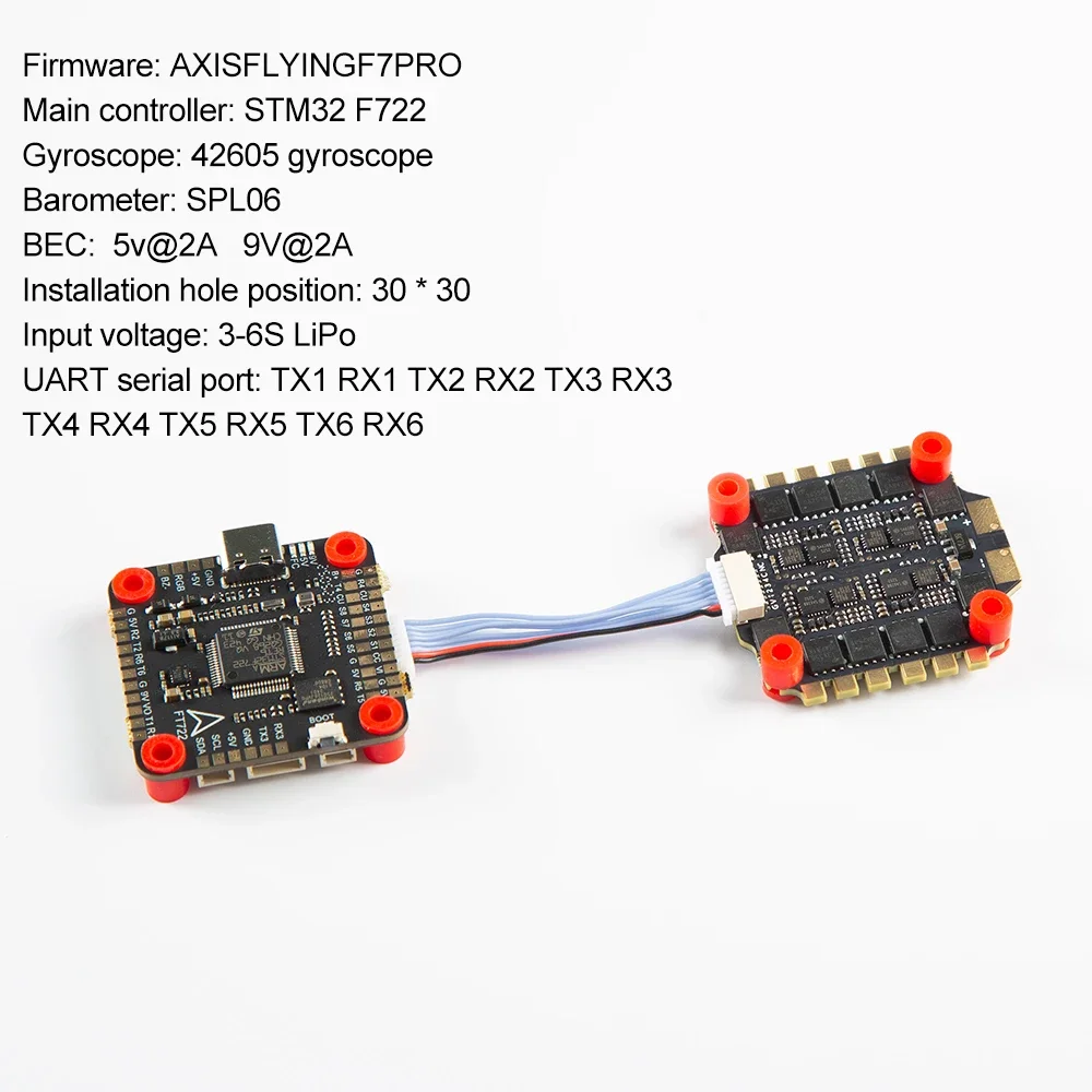 F722 V2 Stack F7 Flight Controller 3-6S Lipo 50A/60A/65A 4in1 BLheli_S ESC for DIY RC FPV Freestyle Racing Drone Quadcopter