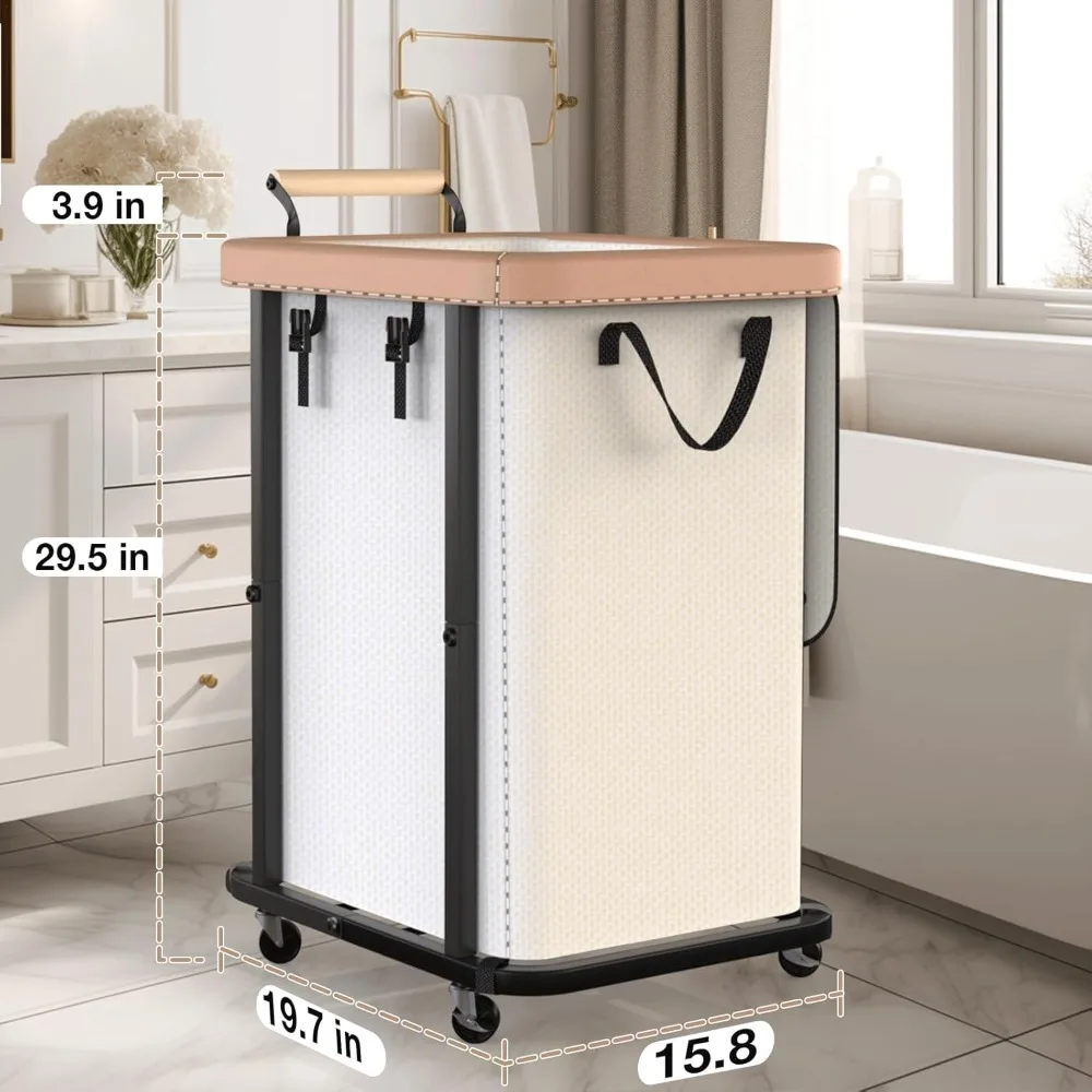 

Большая корзина для белья на колесиках, 150 л, ткань Оксфорд 900D, съемная корзина для семейной домашней спальни, ванной комнаты