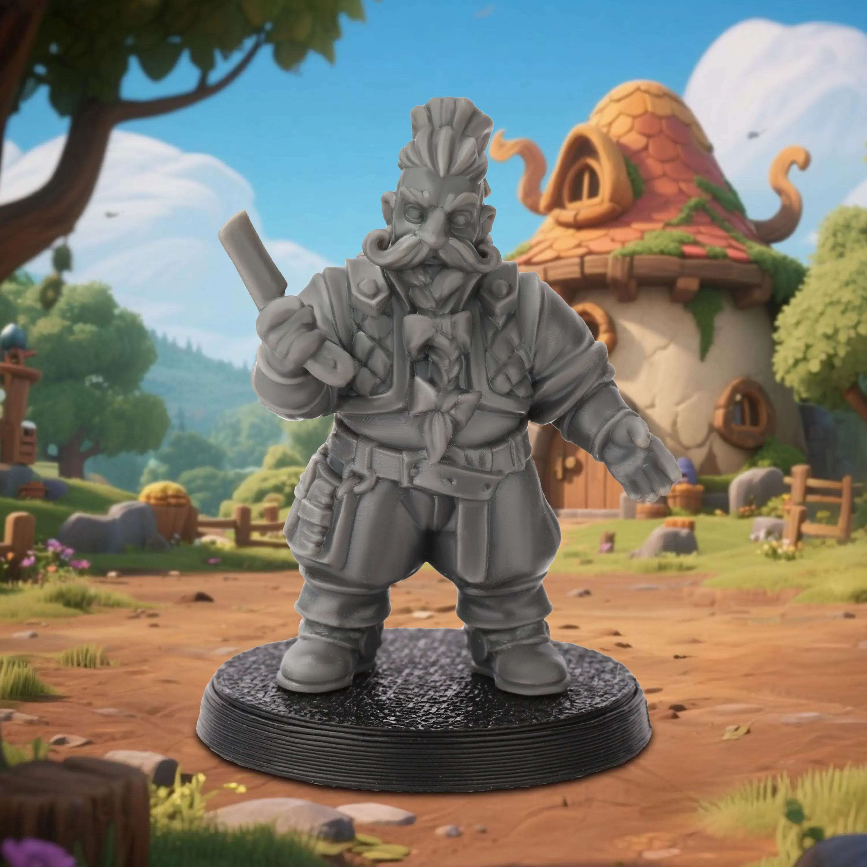 3Pcs RPG Dwarves Citizen Miniatures - Roleplaying Character Accessories, Ideal Figures for Village Market Tabletop Scene view 5