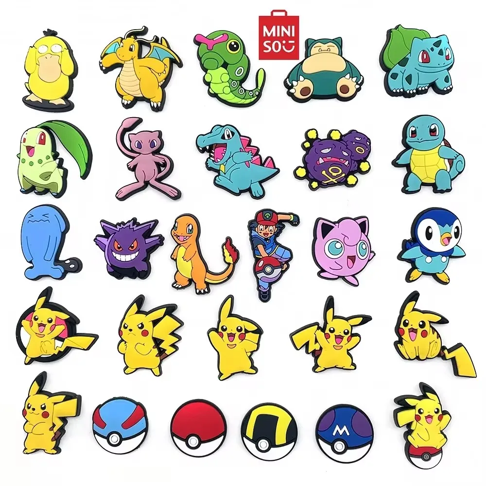 MINISO Pokemon Popular Anime 1pcs Anime Turtle Bird Shoe Aceessories Diy Clogs Charms Shoe Buckle Creative Birthday Gift