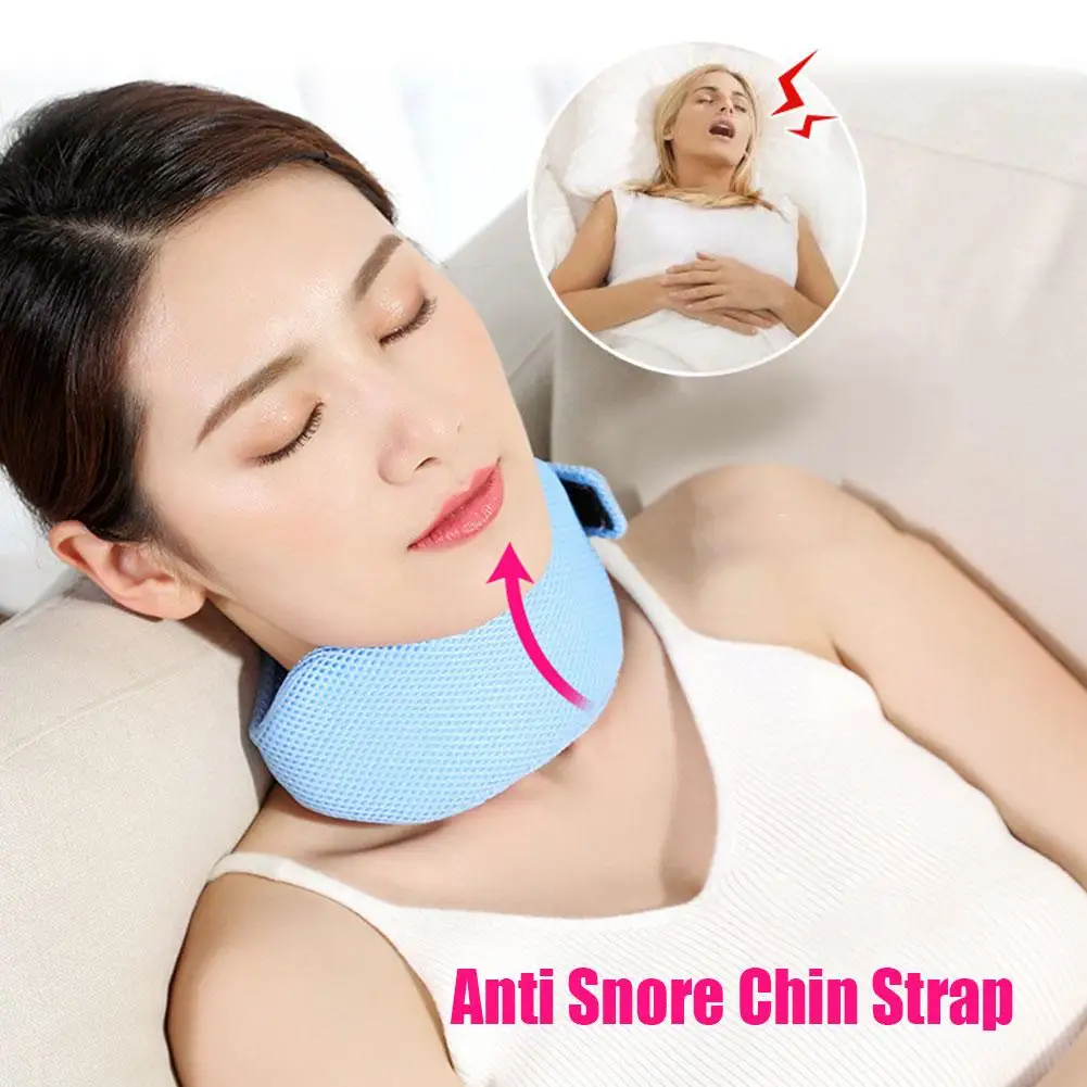 Ajustável Anti Ronco Chin Strap para Homens e Mulheres, Pescoço Brace, Apnéia Jaw Solution, Suporte para Sono, Stop Ronco, Q5x1