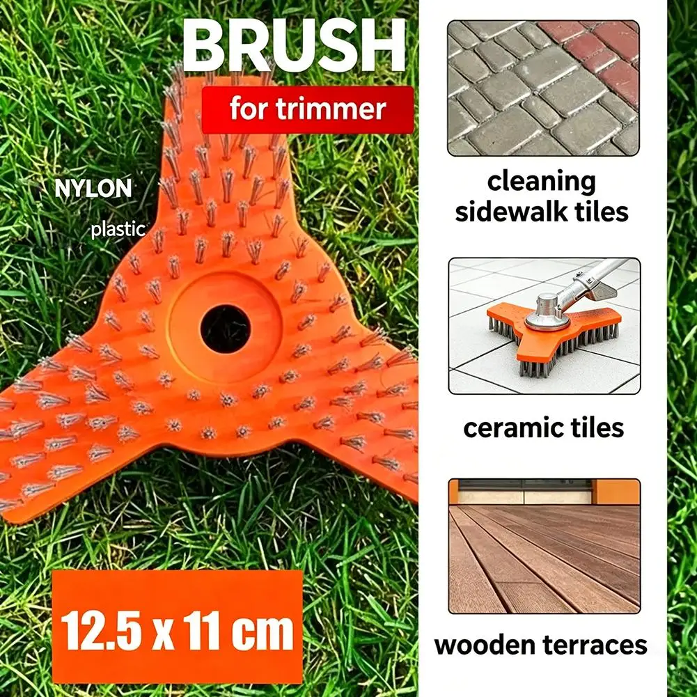 Lawn Mower Wear Resistant Polyester Cleaning Brush Efficient Cleaning Grass Head Garden Tool Accessories