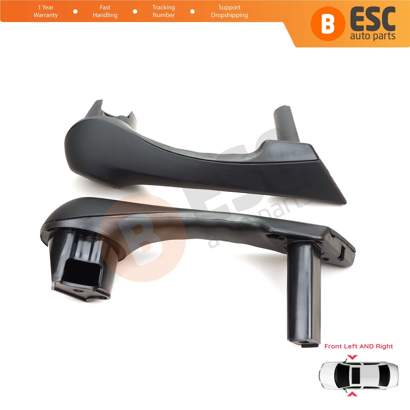 

ESC Auto Parts EDP794 Front Inner Door Handle Grip Black 7701475315 16 for Renault Megane MK2 Fast Shipment Ship From Turkey