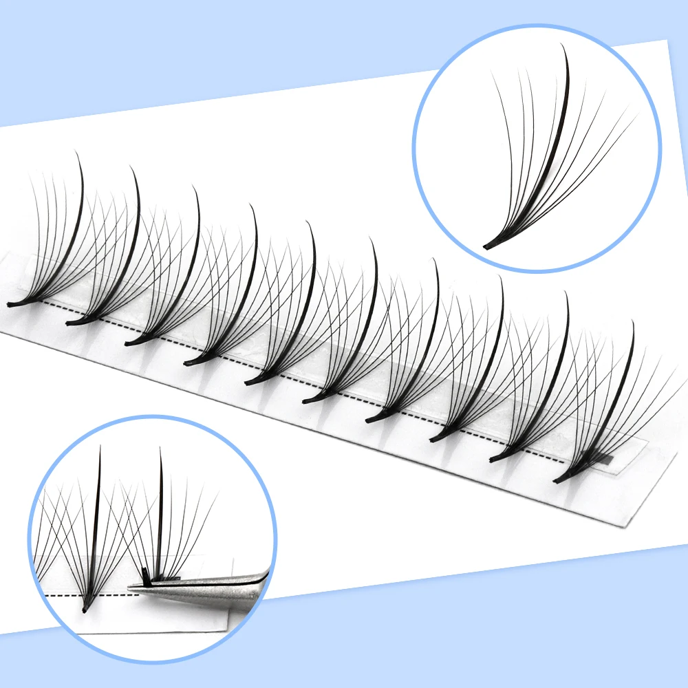 Gemerry Premade Wispy Fan Lashes 3D/5D/7D/9D Volume Fans Eyelash Extensions Soft Sandwich Individual Faux Mink Eyelashes Cluster