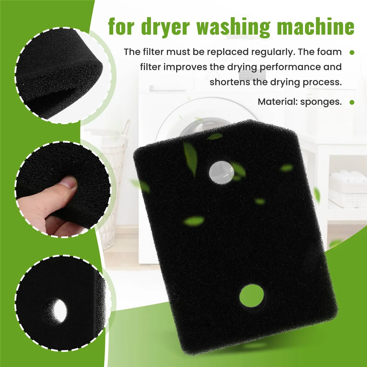 OQZEX 4 filtri di ricambio per asciugatrice per Miele 9164761   per tappetino filtro asciugatrice pompa di calore asciugatrice per ACTIVE TDB230WP TCE530WP, ecc