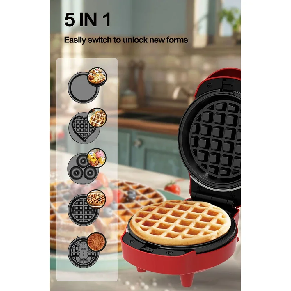 Multifunctional Mini Breakfast machine Fully Automatic Waffle Maker,110V/220V Electric  Non Stick Pancake Pot Portable Breakfast