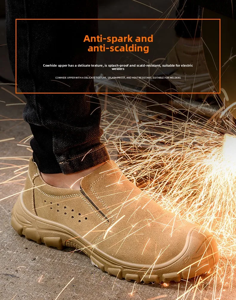 Picture 3: Men's Protective Shoes, Anti Smashing and Anti Stab Welding Shoes, Work Shoes, Wear-Resistant and Genuine Safety Shoes