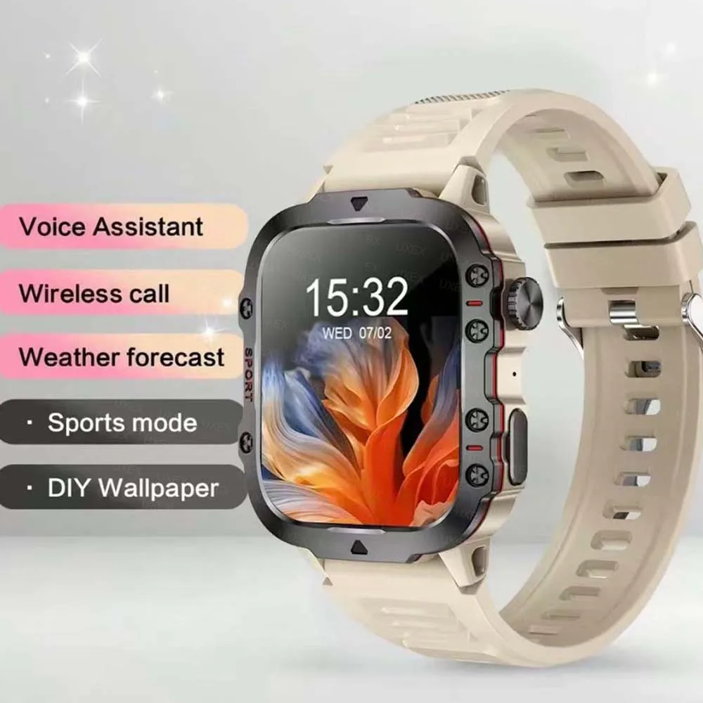 

Bluetooth Call Outdoor Смарт-часы Полноэкранный Ai Voice Спортивные умные часы для Android IOS iPhone Часы Фонарик Новый 2026 Мужские