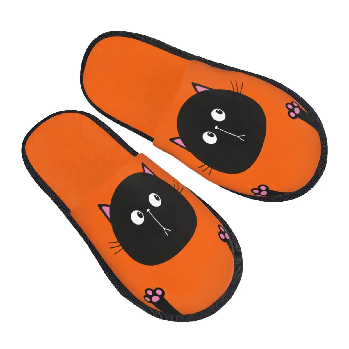 

Забавные тапочки из пены с эффектом памяти на заказ, женские удобные теплые розовые домашние тапочки с кошачьей лапой