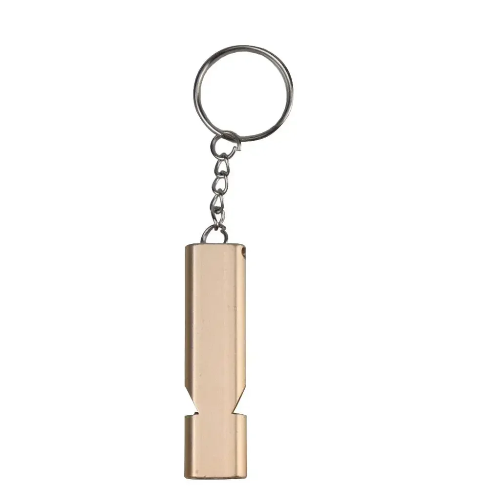 1-3PC Dual Frequency Survival Whistle Flat Metal Whistle for Outdoor Hiking Climbing Emergence Whistle Tools