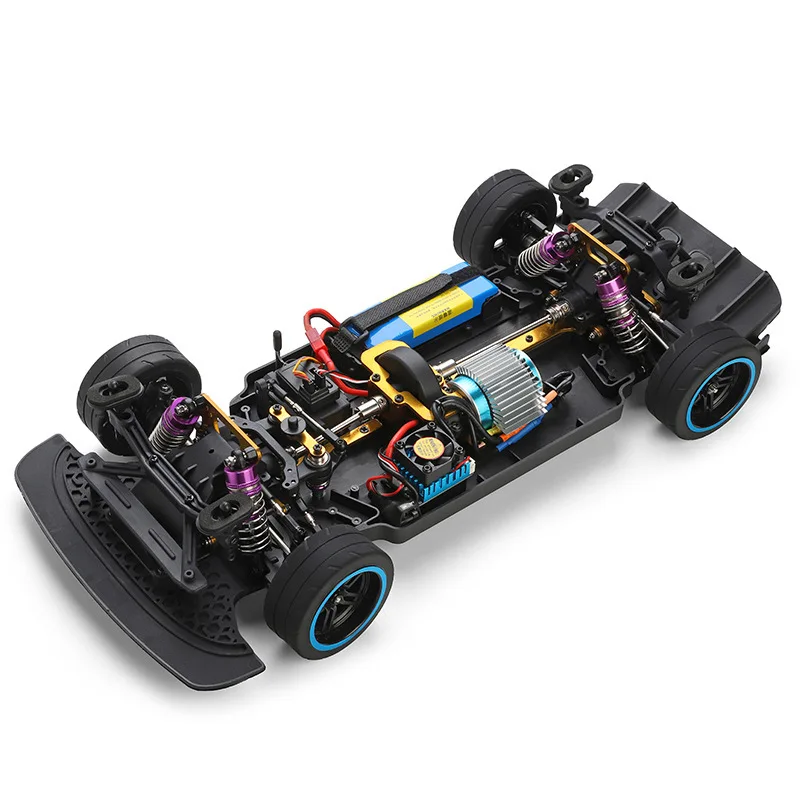 1/10 2.4g Rtr 4WD 60km/H ブラシレス 104072   Rc カードリフトオンロードメタルシャーシ LED 軽自動車モデルオフロードクライミング Rc おもちゃ