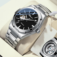 CHENXI Mens Luxury Mechanical Watch, Stainless Steel Automatic Tourbillon Watches For Man Sports Leisure Business Waterproof