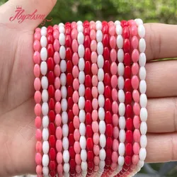 3x6mm Natural Coral Oval Smooth Loose Stone Beads For DIY Necklace Bracelets Earring Jewelry Making Strand 15