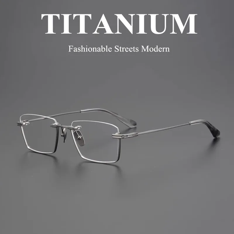تاغ حزقيا إطار نظارات دائرية الرجال 2025 ريترو مصمم التيتانيوم النظارات DTX416 ماركة نظارات حديثة الطراز النساء إطارات نظارات