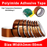 3-50mm Kapton Tape Polyimide Adhesive Insulating Adhesive Tape Каптоновый Скотч Heat Tape for Board Protection
