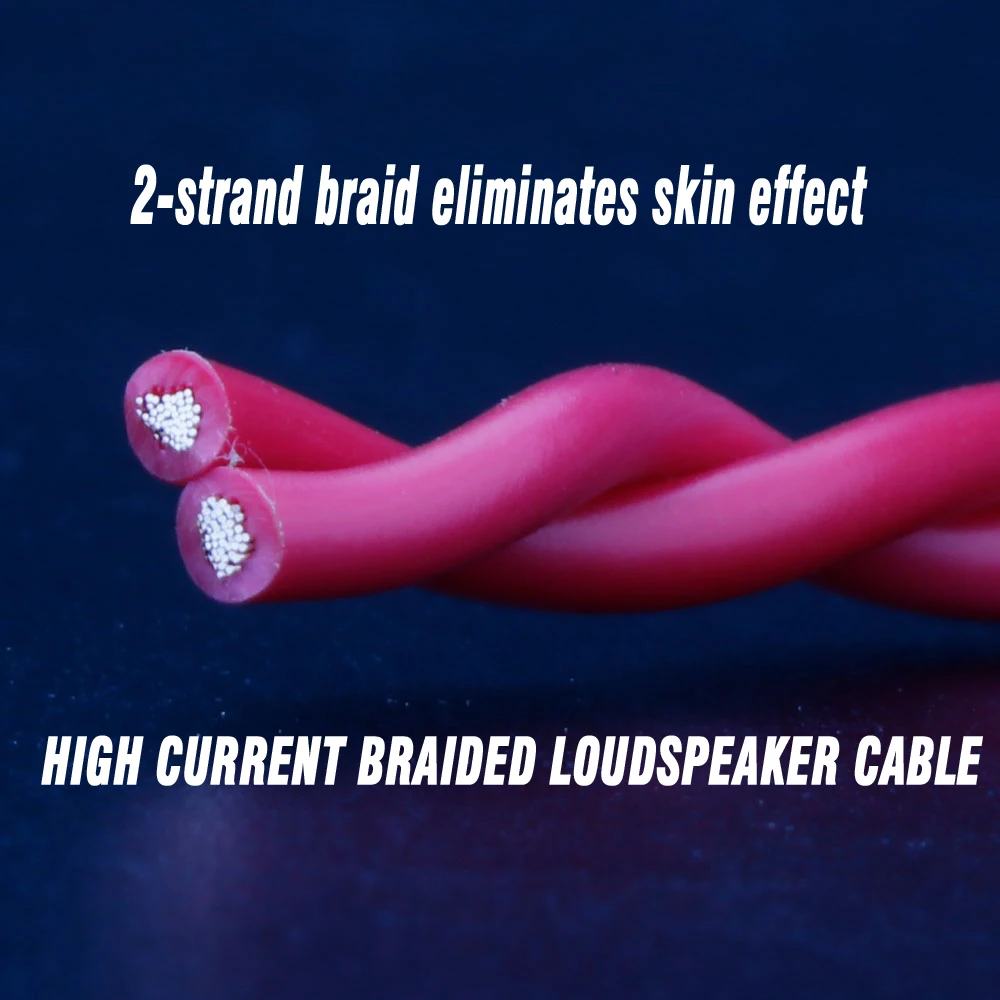 Cable de Audio puente/saltador de altavoz, Canare 2S11F, terminales de plátano a pala, trenza de 2 hebras que elimina el efecto de piel, 4 Uds.