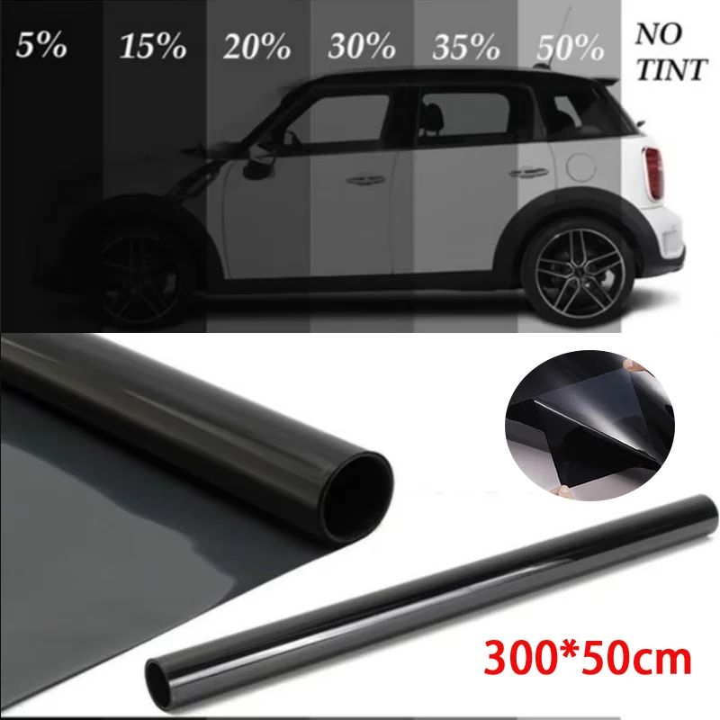 300cmx50cm car window film large truck solar film black anti-peep privacy heat insulation window film decoration accessories