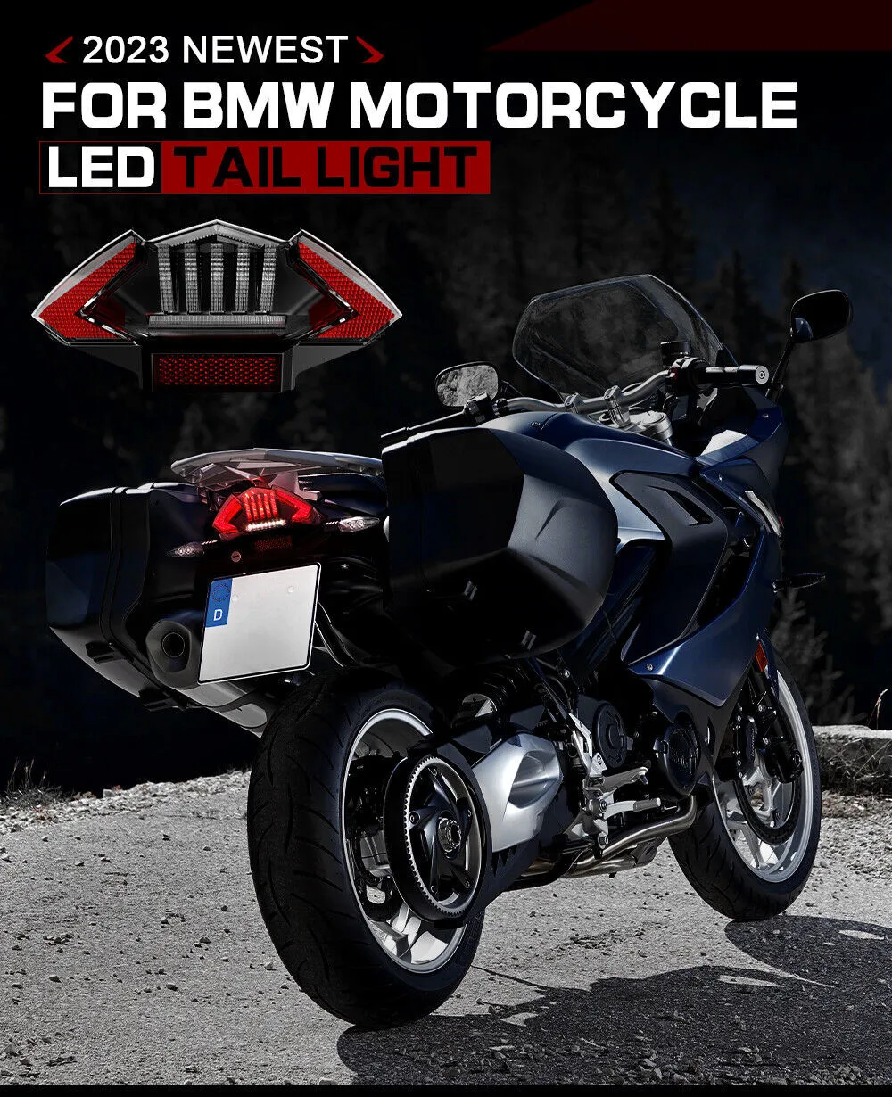 E24 światło tylne LED światła motocyklowe światło hamowania DRL E-mark dla BMW F650 GS/Dakar/ F800 R/S/ST/G650GS/ R1200 GS/przygoda