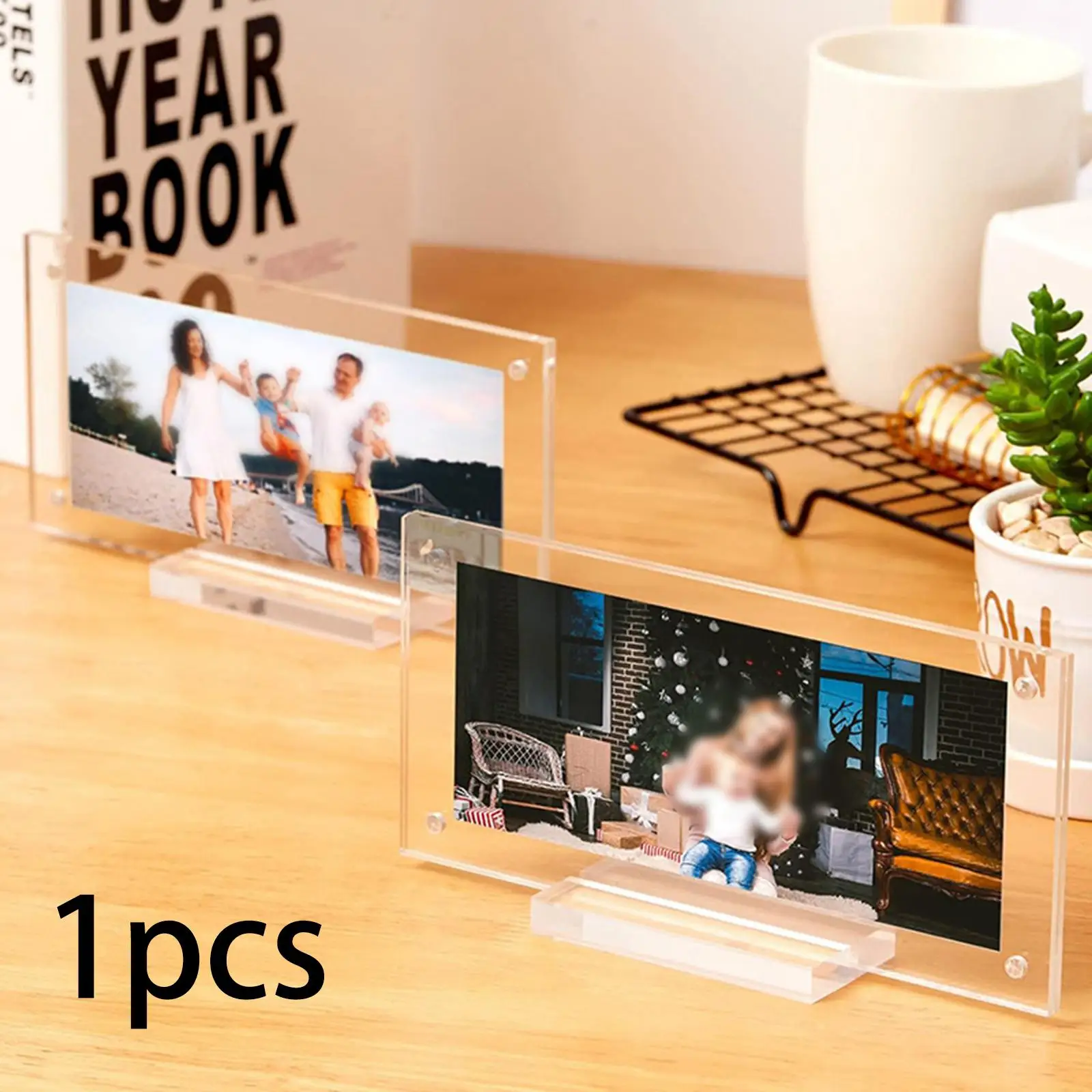 Dollar Bill Display Frame Acrylic Clear Magnetic Opening Currency Holder with Base for Desk Shelf Collectors Gift