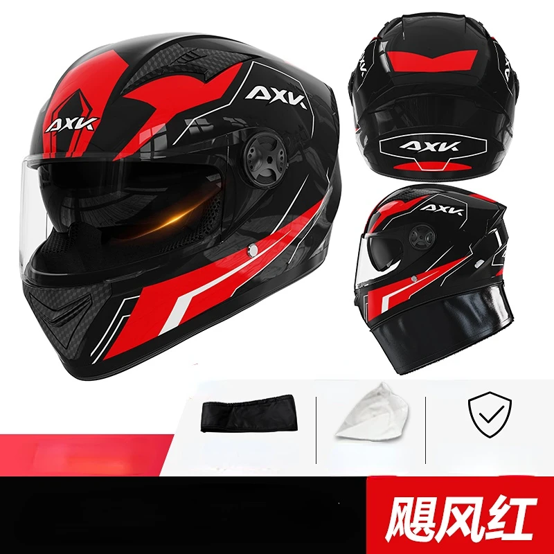 

Double Visor axk577 Full Face Motorcycle Helmet Sports helmet Safety Motocross helmet Racing Helmets Unisex Racing Helmets