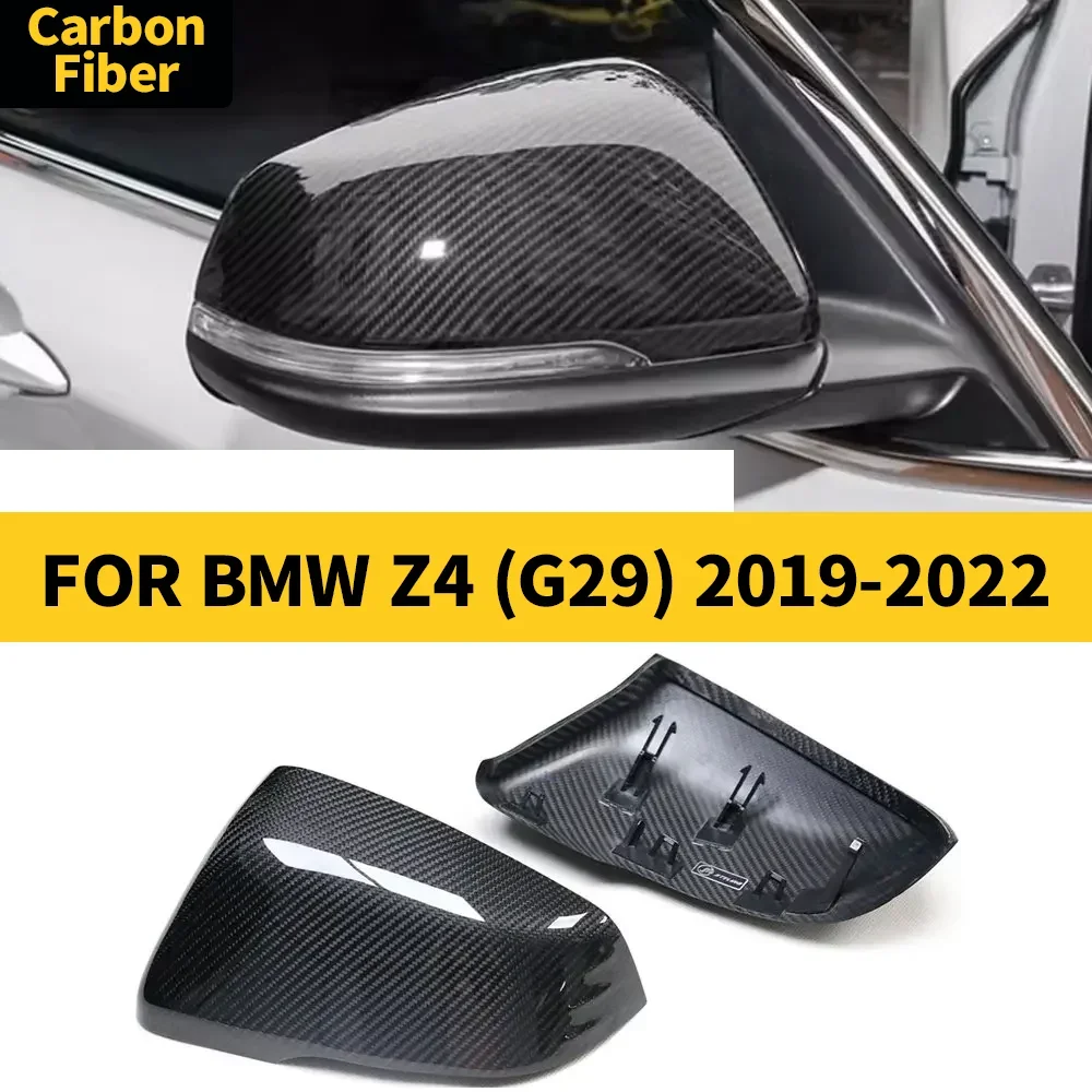 

Rearview Mirror Cover for BMW Z4 (G29) 2019-2022 Real Carbon Fiber Side Mirror Shells Frame Replacement Case Protector