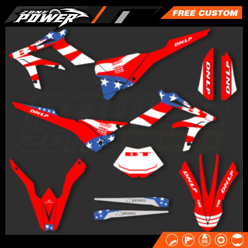 Powerzone Custom Backgrounds Graphics Decals Sticker Kits for Beta Xtrainer 150 200 250 300 400 450 2015 2016 2017 2018 2019 15