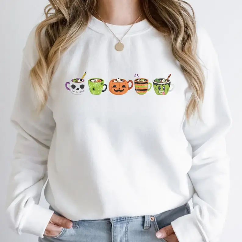 Funny little things Halloween Sweatshirt, Fall women costume party gift for cute sweatshirt Cotton Streetwear harajuku Fashion