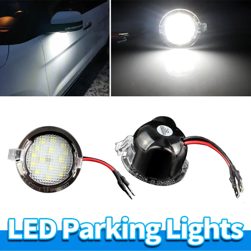 

2PCS CANbus LED Puddle Lights for Ford F150 Edge Explorer Mustang Mondeo 6000K White Error Free OEM#1604303136 3F1Z-13B375-AA