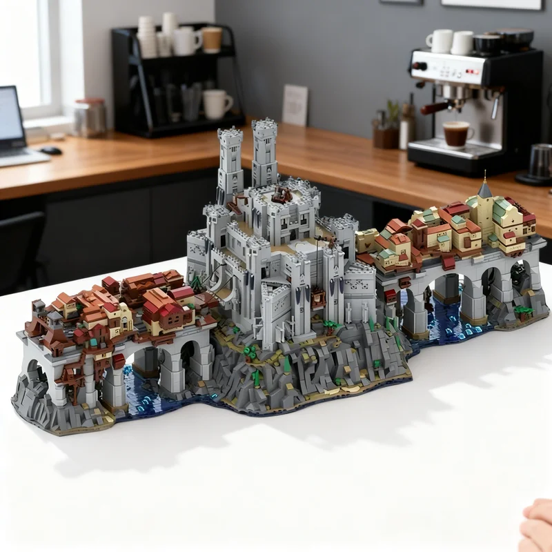 

9530pcs MOC Wyrm S Crossing Baldurs Gate 3 Architecture Model Building Blocks Construction Toy Christmas Gifts Education Brick