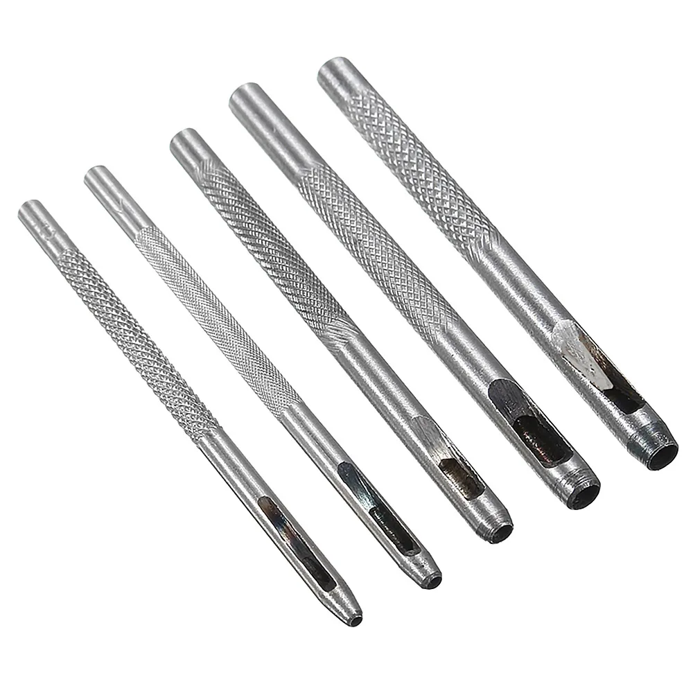 Bộ 5 Vòng Inox Lỗ Puncher Da Đục Lỗ Bộ Bộ Rỗng Puncher Dây Da Thủ Công Cho Dây Da tự Làm Dụng Cụ