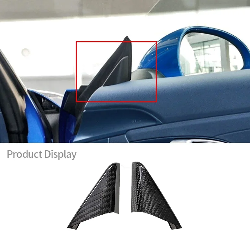 

For Porsche 718/911 2012-2019 Inner A Pillar Triangle Decoration Frame Cover Real Carbon Fiber Car Interior Accessories