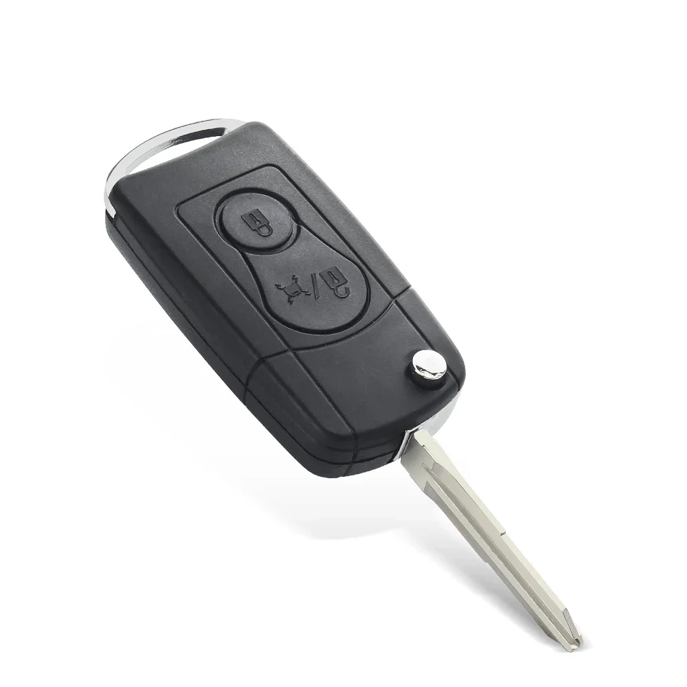 KEYYOU per Ssangyong Actyon SUV Kyron Auto Key Case Cover modificata 2 pulsanti pieghevole Remote Car Key Case Fob Shell