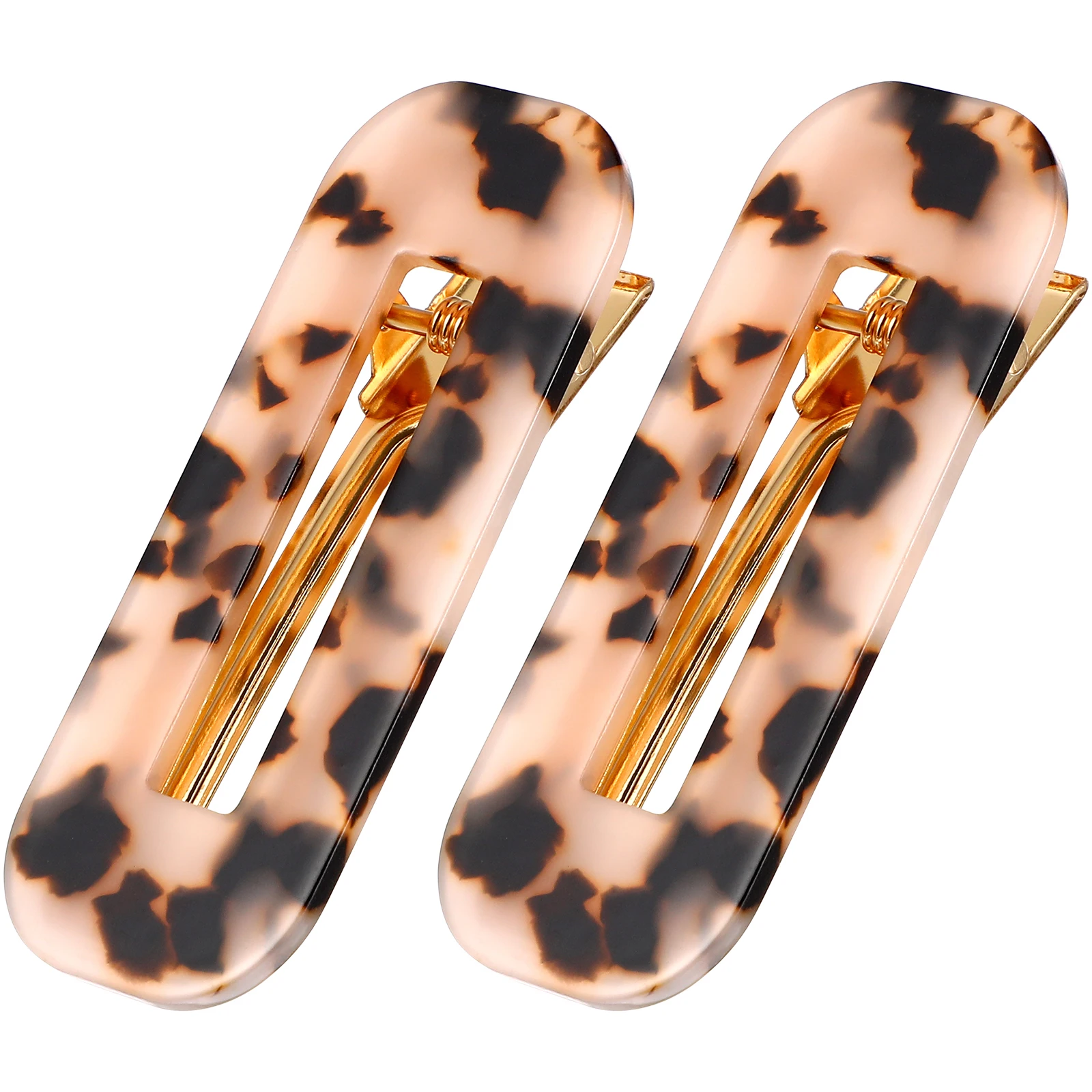 

2 Pcs Hair Clips Elastic Leopard Bride Barrettes Girls Accessories Stylish Design Good Grip Stunning Effect Elegant Hairstyle