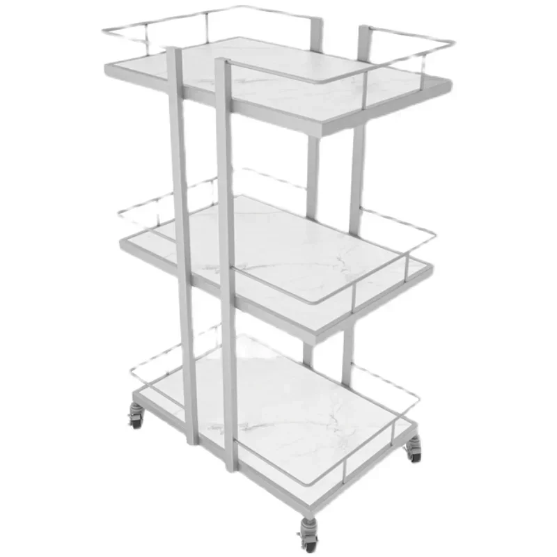 

Beauty Salon Trolley Cart Web Celebrity Cosmetics Nail Storage Rack Iron Art Hairdressing Special Multifunctional Salon Trolley