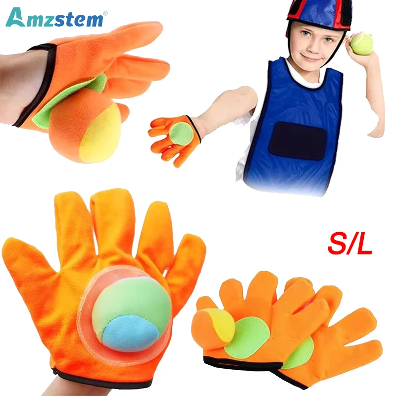 1 Set Kids Sucker Sticky Ball Toy Set Sports Fun Catch Ball Game Outdoor Exercise Parent-Child Interactive Toys For Kids Adults