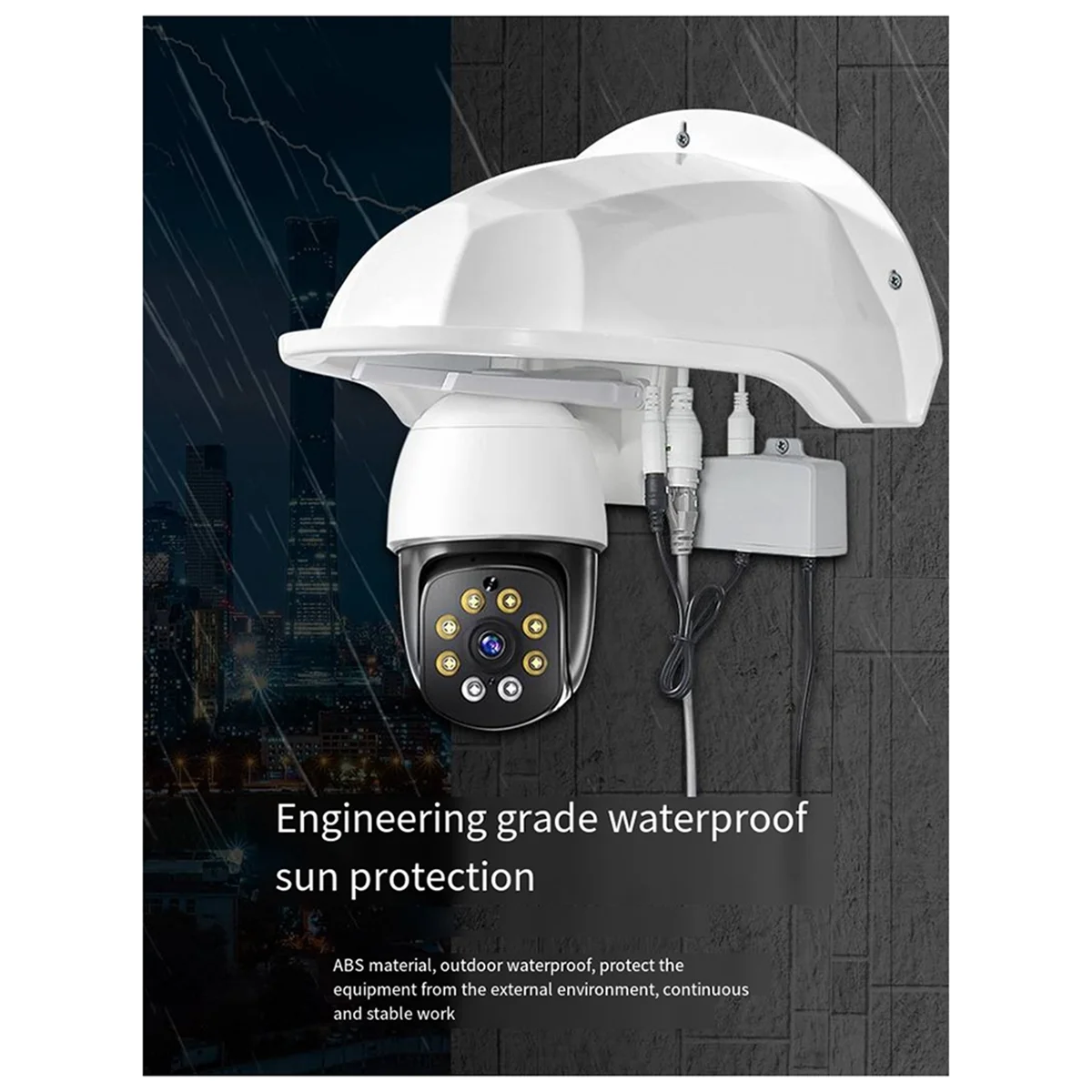 

HITL 2 шт. дождевик для наблюдения, солнцезащитный капюшон, защита камеры безопасности, дождевик для камеры, дождевик для камеры