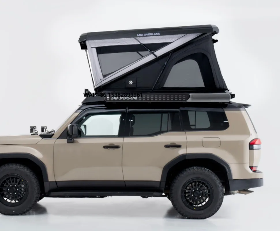 ADA OVERLAND 130/155cm Large Space ABS Shell One Key Open Light Weight Roof Top Tent with Inflatable Mattress Car Tent
