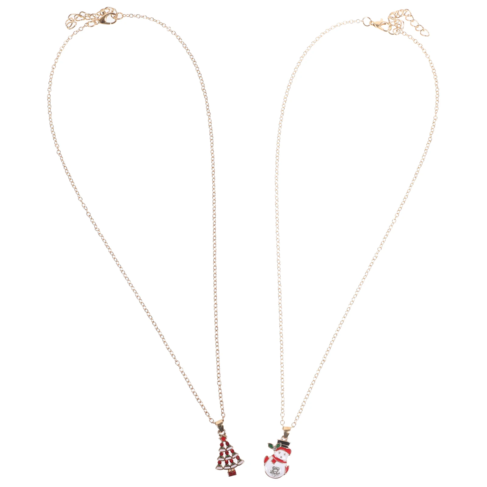 

2 Pcs Christmas Necklace Pendant Rosary Beads Necklaces for Couples Pendants Free Gifts Jewelry Themed Presents