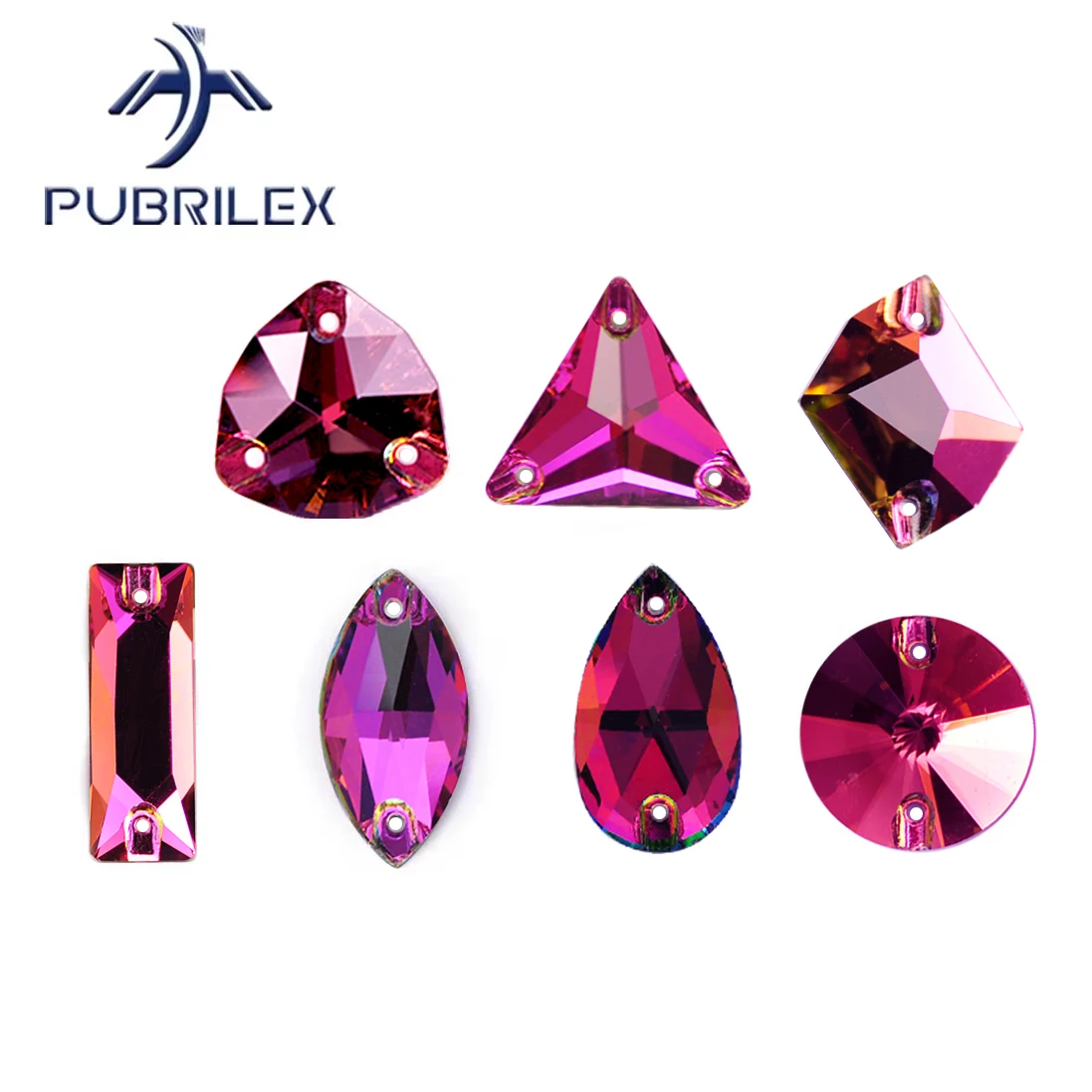 Pubrilex Vitrail Medium Flatback Strasssteine in verschiedenen Formen, Kristall-Strass für Kleider, Anzüge, Kleidungsdekoration und Hochzeiten. – Detail 2