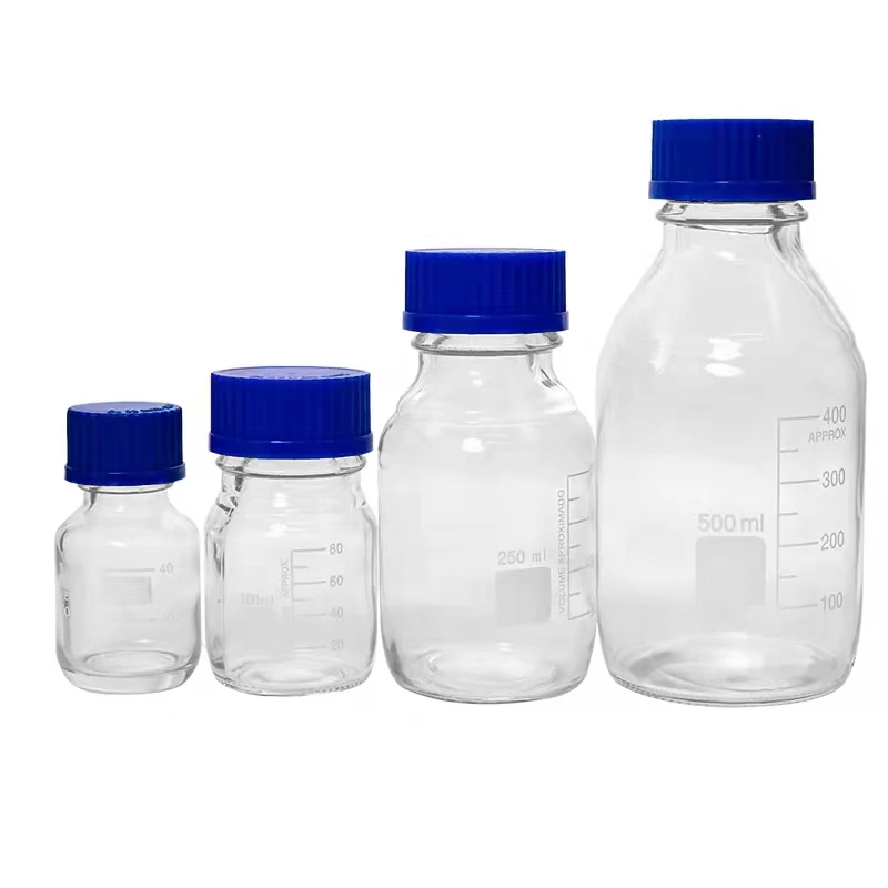 50ml/100ml/250ml Multipurpose Lab Glass Blue Cap Reagent Bottle  Utensils Medical Supplies Laboratory Glass Reagent Bottle